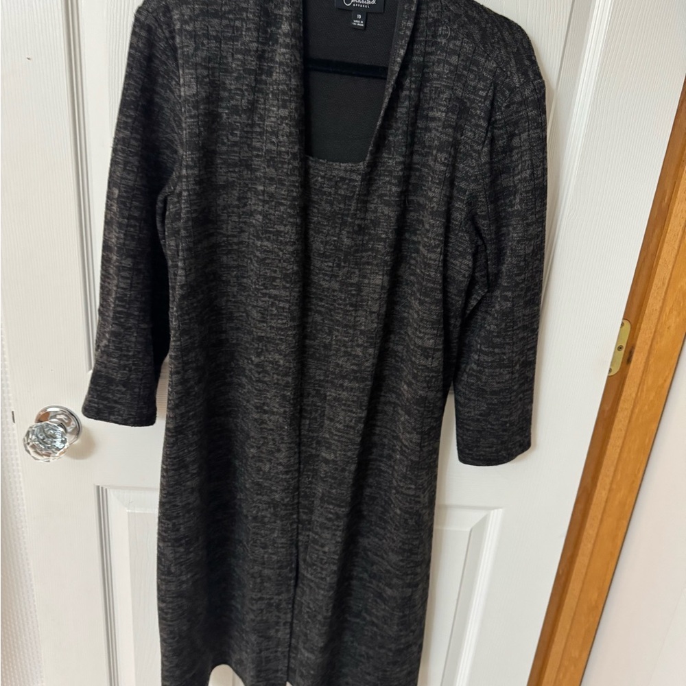 Connected Apparel Black Midi Dress